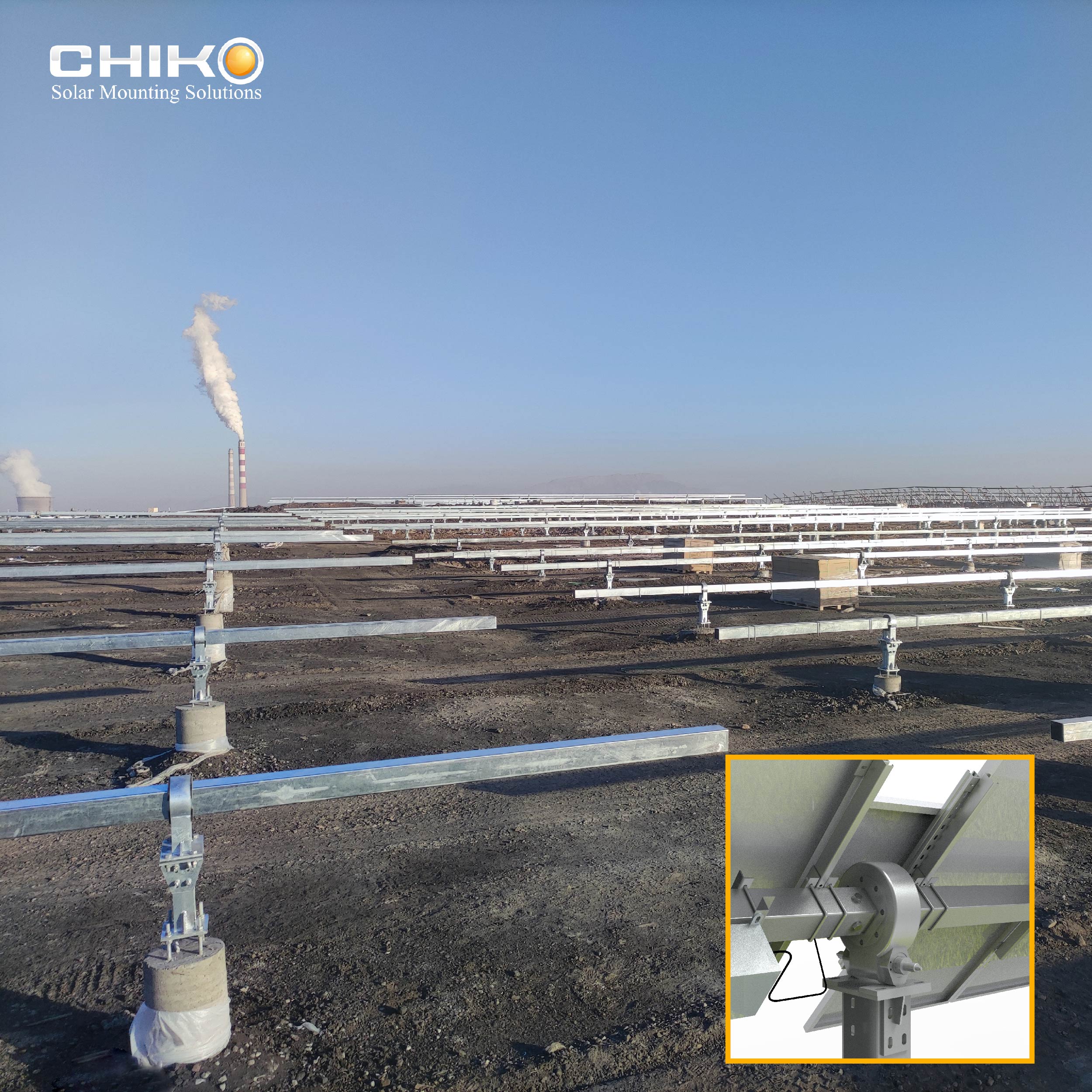 Aumentar la generación de energía en un 20% Inner Mongolia cómo hacer este sistema de soporte de seguimiento fotovoltaico