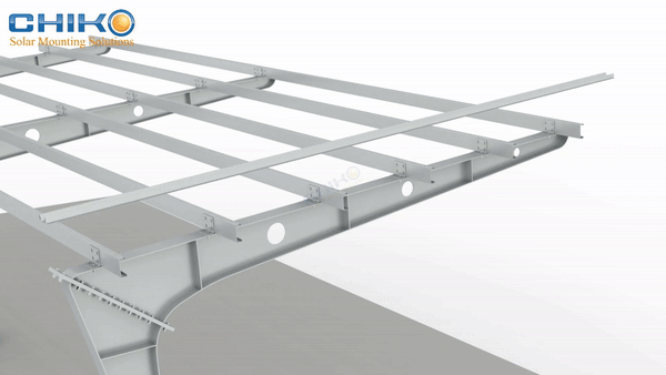 Eficiente y Estable, Impulsando la Energía Verde - Solución de Estructura Fotovoltaica para Marquesinas de Un Solo Poste de Chiko Solar