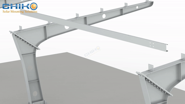 Eficiente y Estable, Impulsando la Energía Verde - Solución de Estructura Fotovoltaica para Marquesinas de Un Solo Poste de Chiko Solar